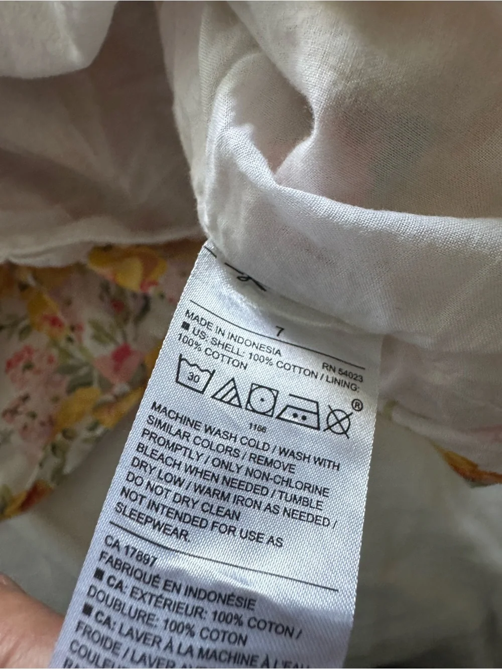 Janie and Jack Floral Puff-Sleeve Girls' Dress - Yellow & Pink size 7 - Picture 6 of 7